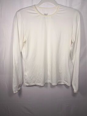Patagonia Capilene White Performance Long Sleeve Crew Shirt Size Medium